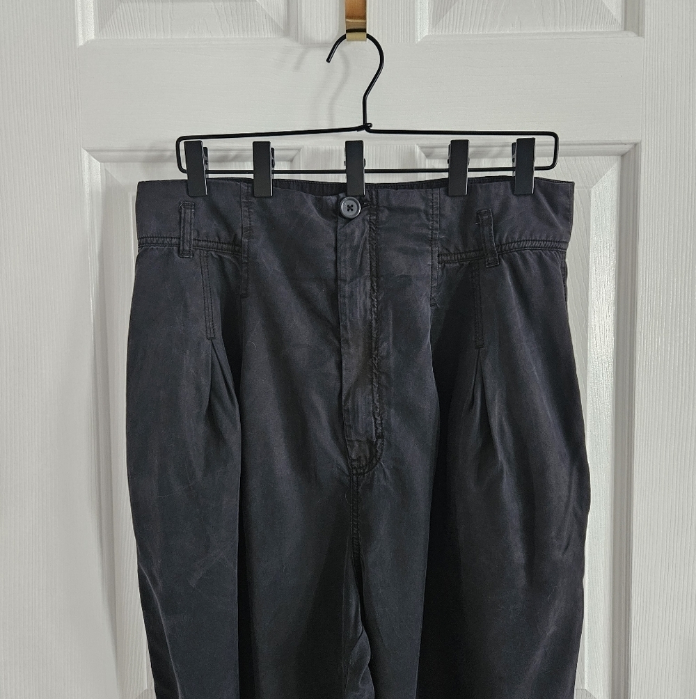 NWOT Free People Calla Pleated Trousers- Washed Black - Picture 2 of 7